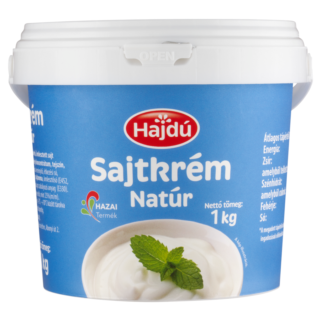 KT Hajdú krémsajt natúr 1kg