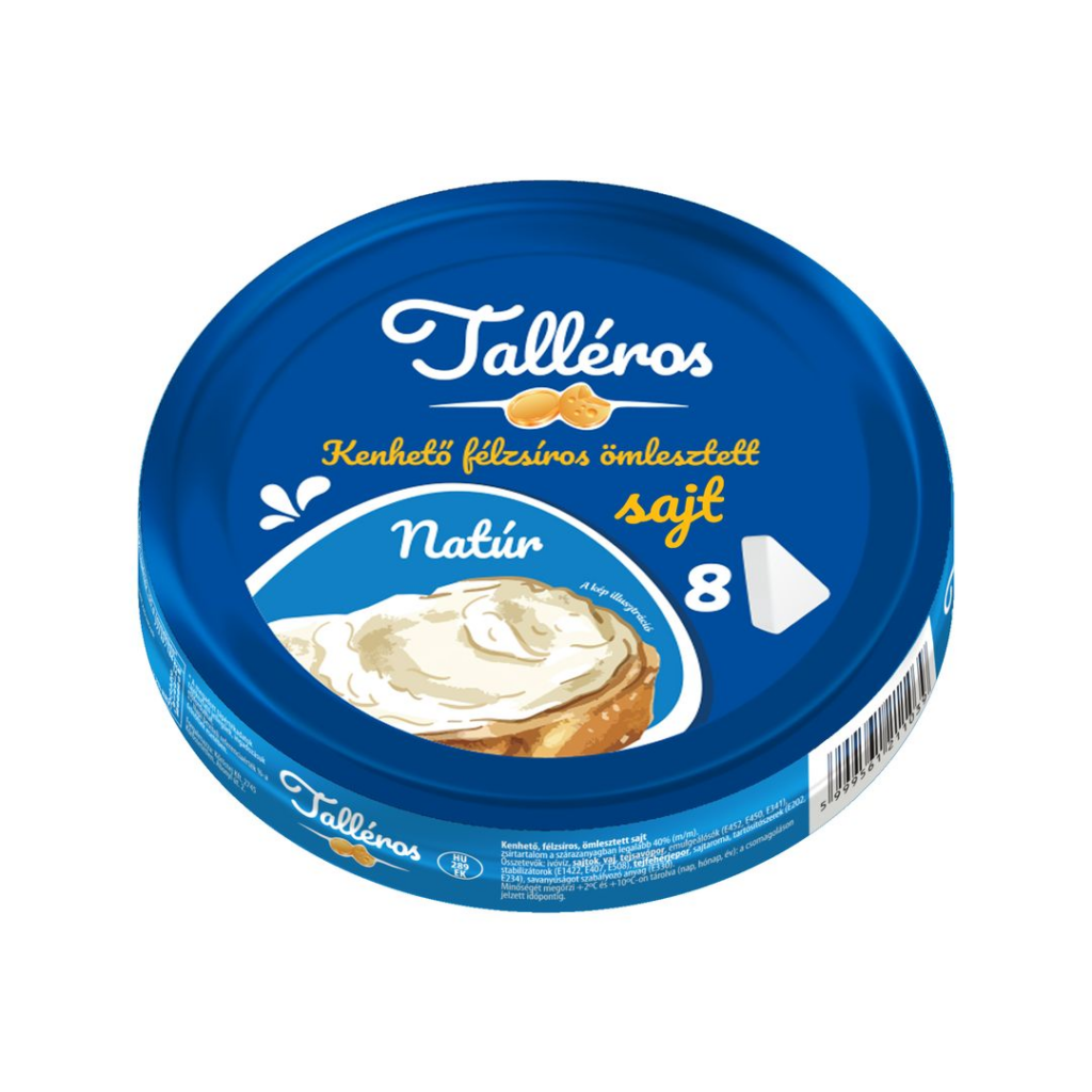 KT Talléros kockasajt natúr 140g